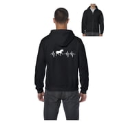 Mens Sweatshirt Full-Zip Pullover - Horse Riding Gift Horses