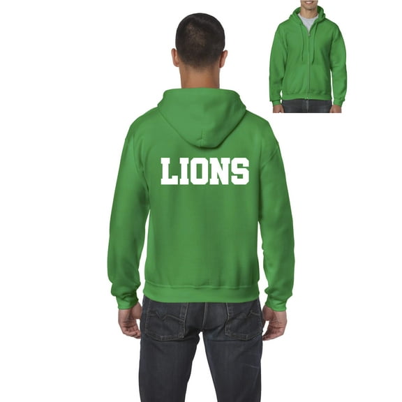 Men's Sweatshirt Full-Zip Pullover - Lions