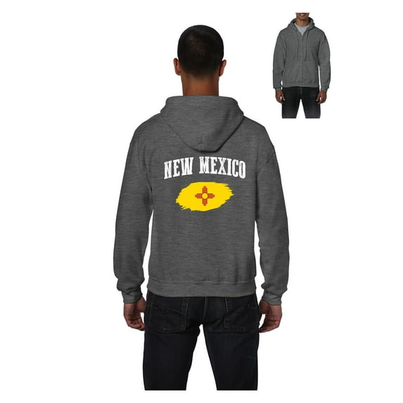 Men's Sweatshirt Full-Zip Pullover - New Mexico