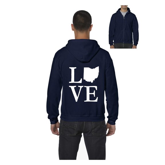 Men's Sweatshirt Full-Zip Pullover - Ohio