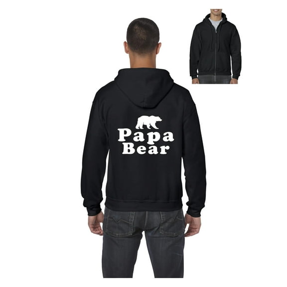 Men's Sweatshirt Full-Zip Pullover - Papa Bear