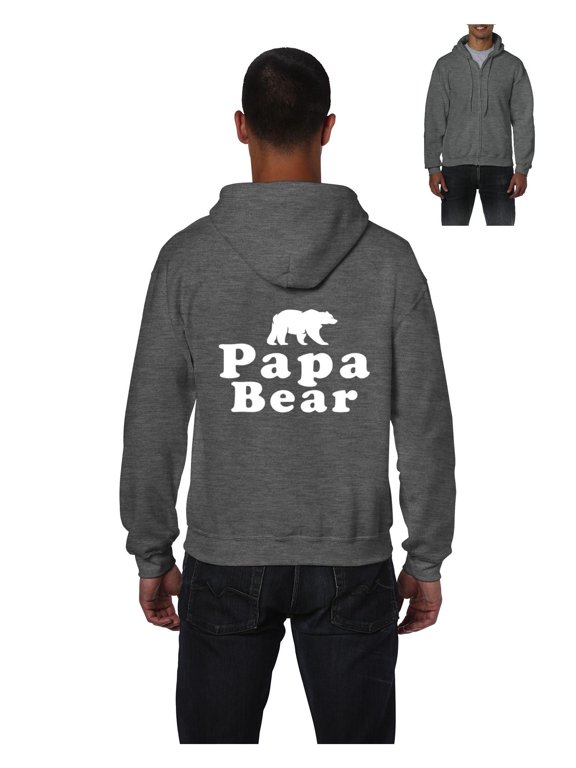 Men's Sweatshirt Full-Zip Pullover - Papa Bear
