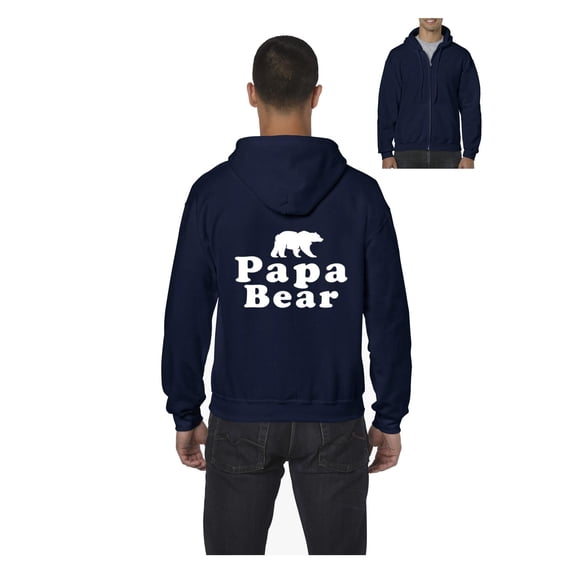 Men's Sweatshirt Full-Zip Pullover - Papa Bear