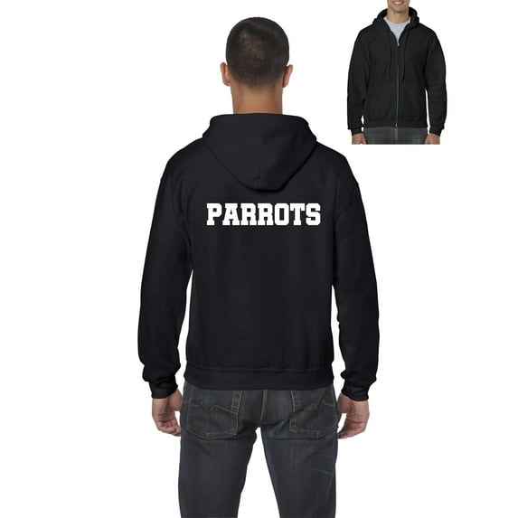 Men's Sweatshirt Full-Zip Pullover - Parrots