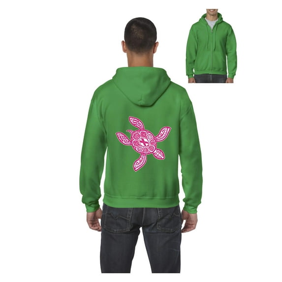 Men's Sweatshirt Full-Zip Pullover - Sea Turtle Hawaii