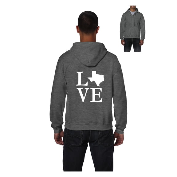 Men's Sweatshirt Full-Zip Pullover - Texas Flag