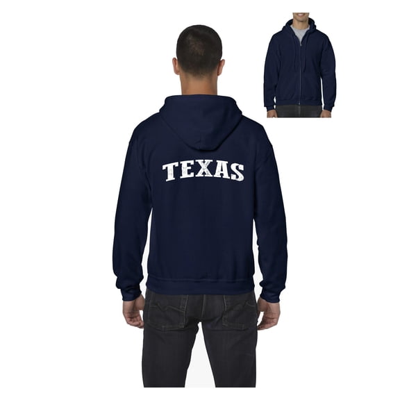 Men's Sweatshirt Full-Zip Pullover - Texas