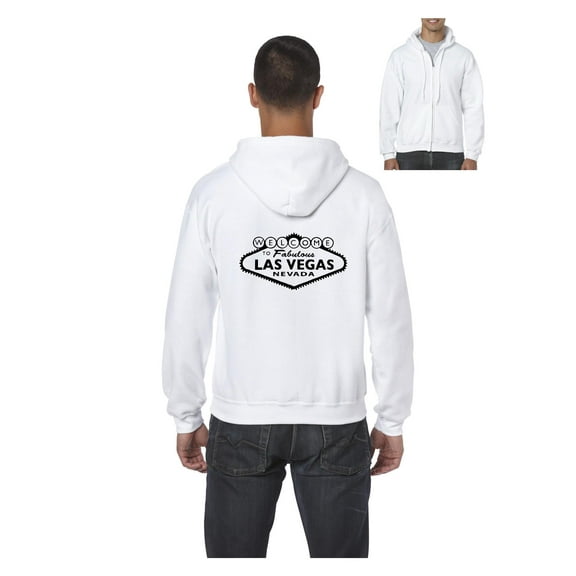 Men's Sweatshirt Full-Zip Pullover - Welcome to Las Vegas Nevada
