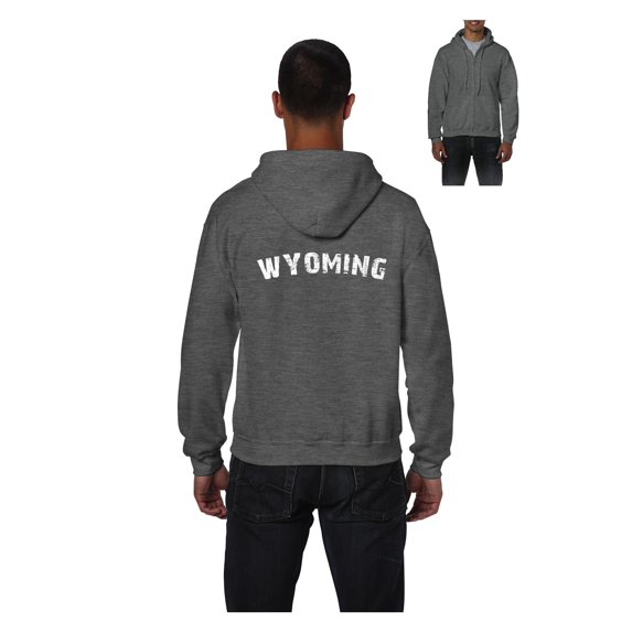 Men's Sweatshirt Full-Zip Pullover - Wyoming