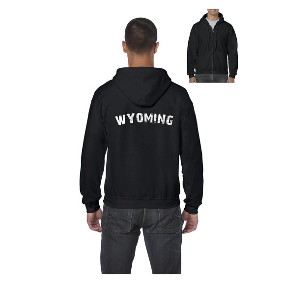 Men's Sweatshirt Full-Zip Pullover - Wyoming