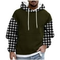 thumbnail image 1 of Men's Sweatshirt Hoodies Pullover Hooded Top Casual Hoodie with Pockets Army Green L, 1 of 4