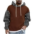thumbnail image 1 of Men's Sweatshirt Hoodies Pullover Hooded Top Casual Hoodie with Pockets Brown XXXXL, 1 of 4