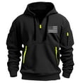 thumbnail image 1 of Men's Sweatshirt USA FLAG Patriotic Graphic Polyester Hoodies for Men Pocket Raglan Long Sleeve Sweatshirts, 1 of 4