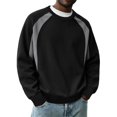 thumbnail image 1 of Men's Sweatshirts Casual Crewneck Pullover Sweatshirts Black XXXXL, 1 of 5