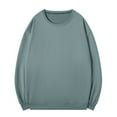 thumbnail image 1 of Men's Sweatshirts Men Casual Solid Color Basic Pullover Round Neck Blouses Shirts Solid Color Fashion Casual Everyday Outerwear, 1 of 6