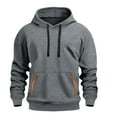 thumbnail image 1 of Men's Sweatshirts Winter Clothes For Men Hoodies for Men Lightweight Pullover Sweatshirt Casual Long Sleeve Sweatshirt Loose Fit Hooded Sweatshirts with Pocket, 1 of 3