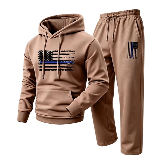 Men’s Sweatsuit Set Big and Tall Pullover Breathable Matching Sweat Outfit Relaxed Fit Workout Sweats Set Ribbed Cuffs Loungewear
