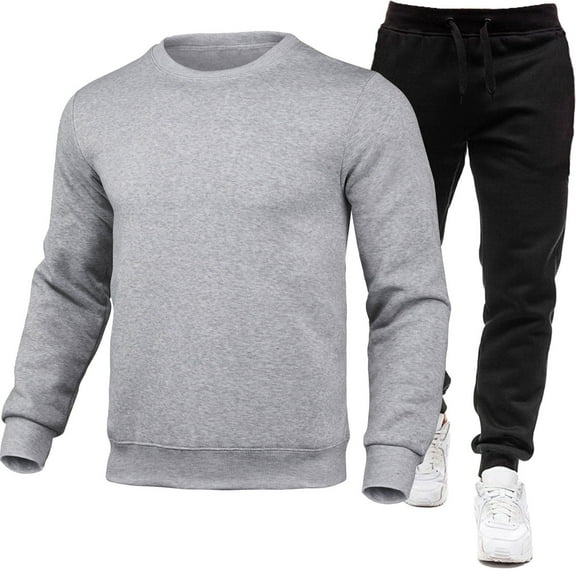 Men's Sweatsuits 2 Piece Outfits Pullover Crewneck Sweatshirt Tracksuit Sets Casual Jogging Athletic Suits