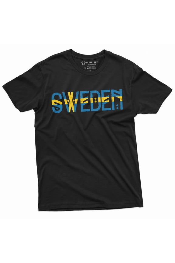 Men's Sweden T-shirt Konungariket Sverige Patriotic Country Nordic Norse Viking tee