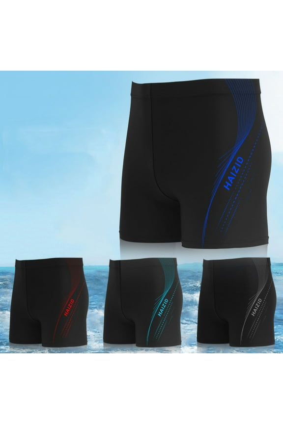 Men's Swim Jammers Competitive Athletic Swim Team Suit Training Endurance Racing Quick Dry Swimming Shorts UPF 50 Size 2XL-4XL Red