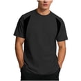 thumbnail image 1 of Men's Swim Shirts UPF 50+ Sun Protection Rash Guard Quick Dry Summer Workout Gym Causal T-Shirts Big and Tall Size M-5XL Black, 1 of 6