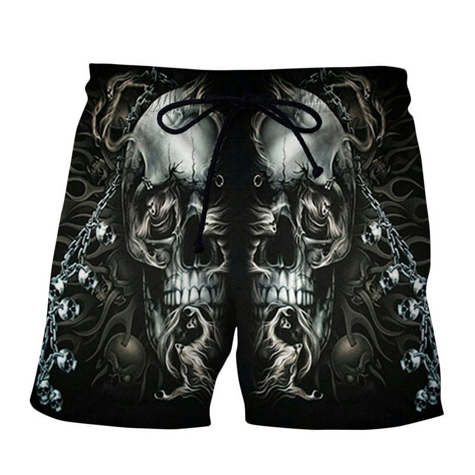 Mens skull swim trunks deals