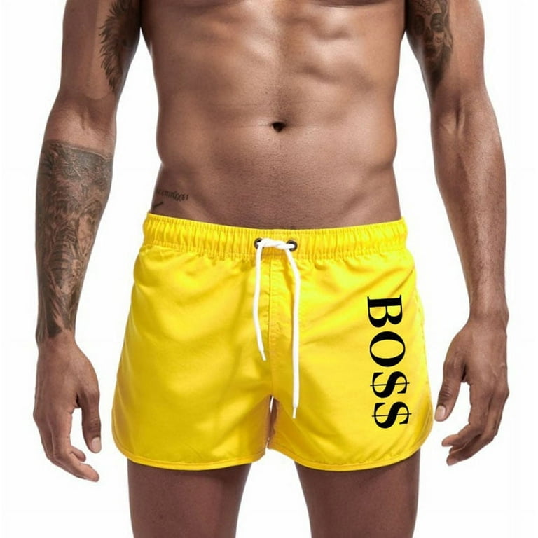  Hot Yellow Electrical Lightning Mens Beach Shorts Swim Trunks  Casual Shorts Quick Dry Swimwear Pants with Mesh Lining S : Clothing, Shoes  & Jewelry