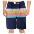 thumbnail image 1 of Men's Swim Shorts Tropical Swimwear Elastic Waist Drawstring Swimming Trunks (Navy, XL), 1 of 3