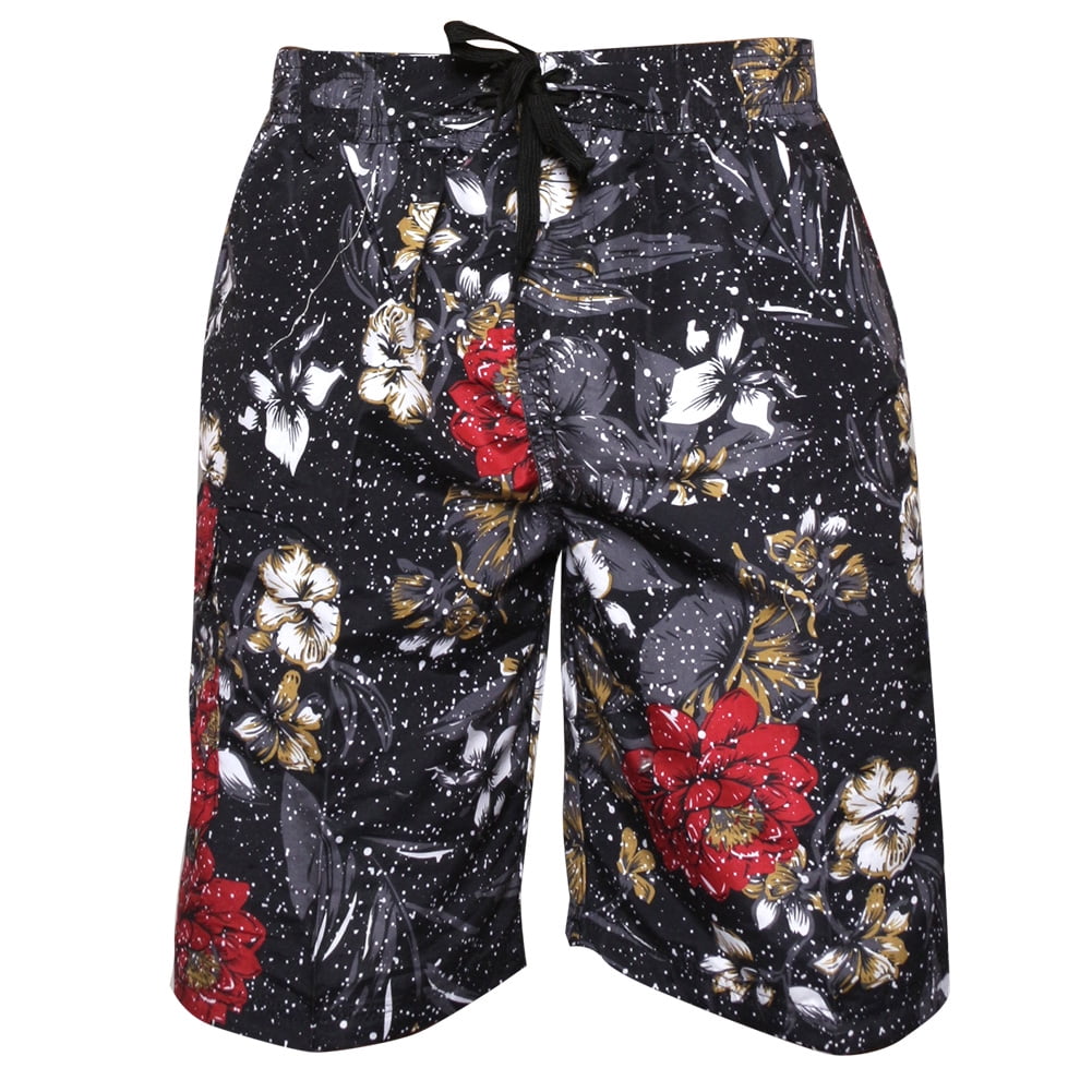 Men s NBN GEAR Swim Shorts Trunks Blue Checkered Print Surf Board Beach Style Turq L Walmart