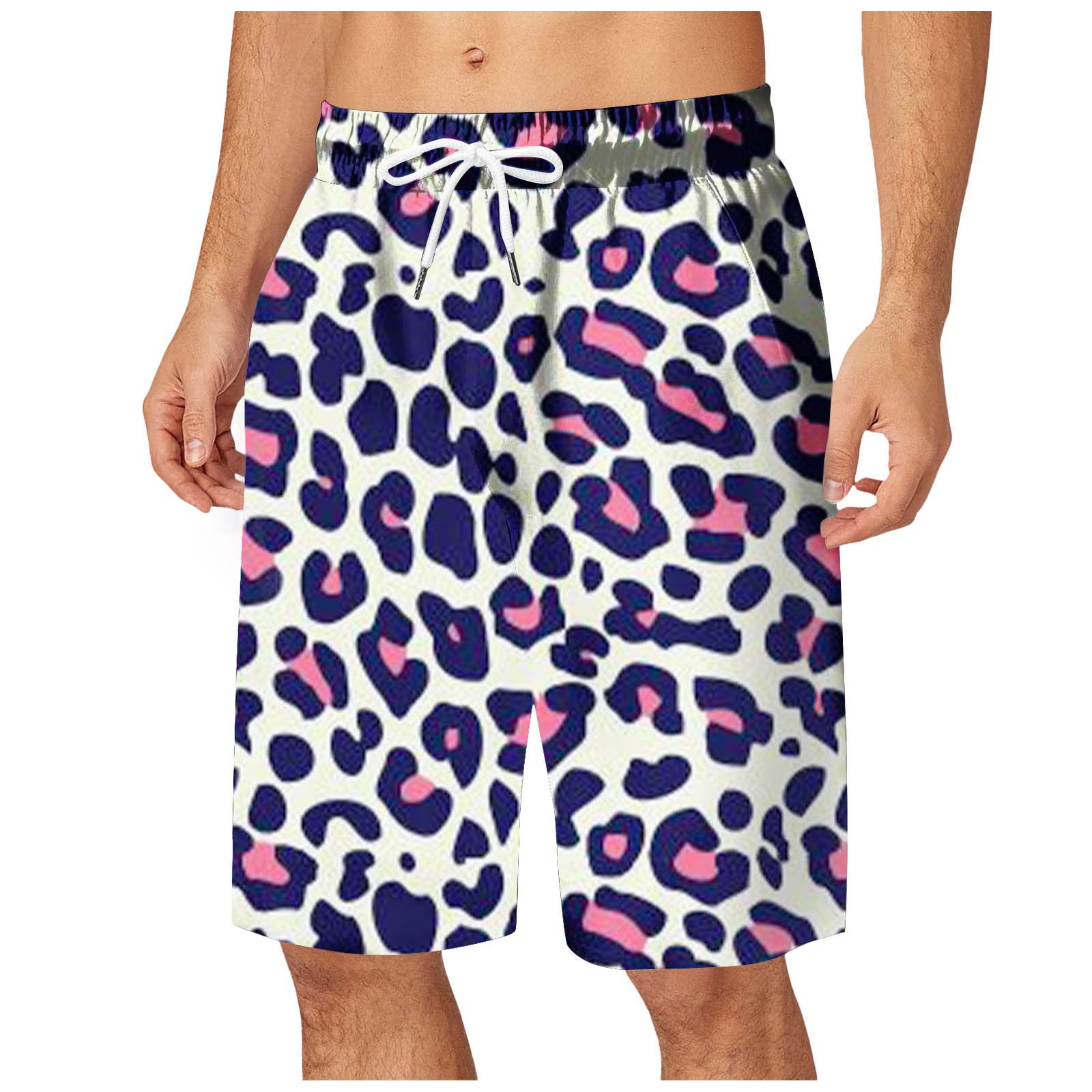 Men's Swim Trunks 5 Inch Inseam Bathing Suit Hawaiian Swimsuits Mesh