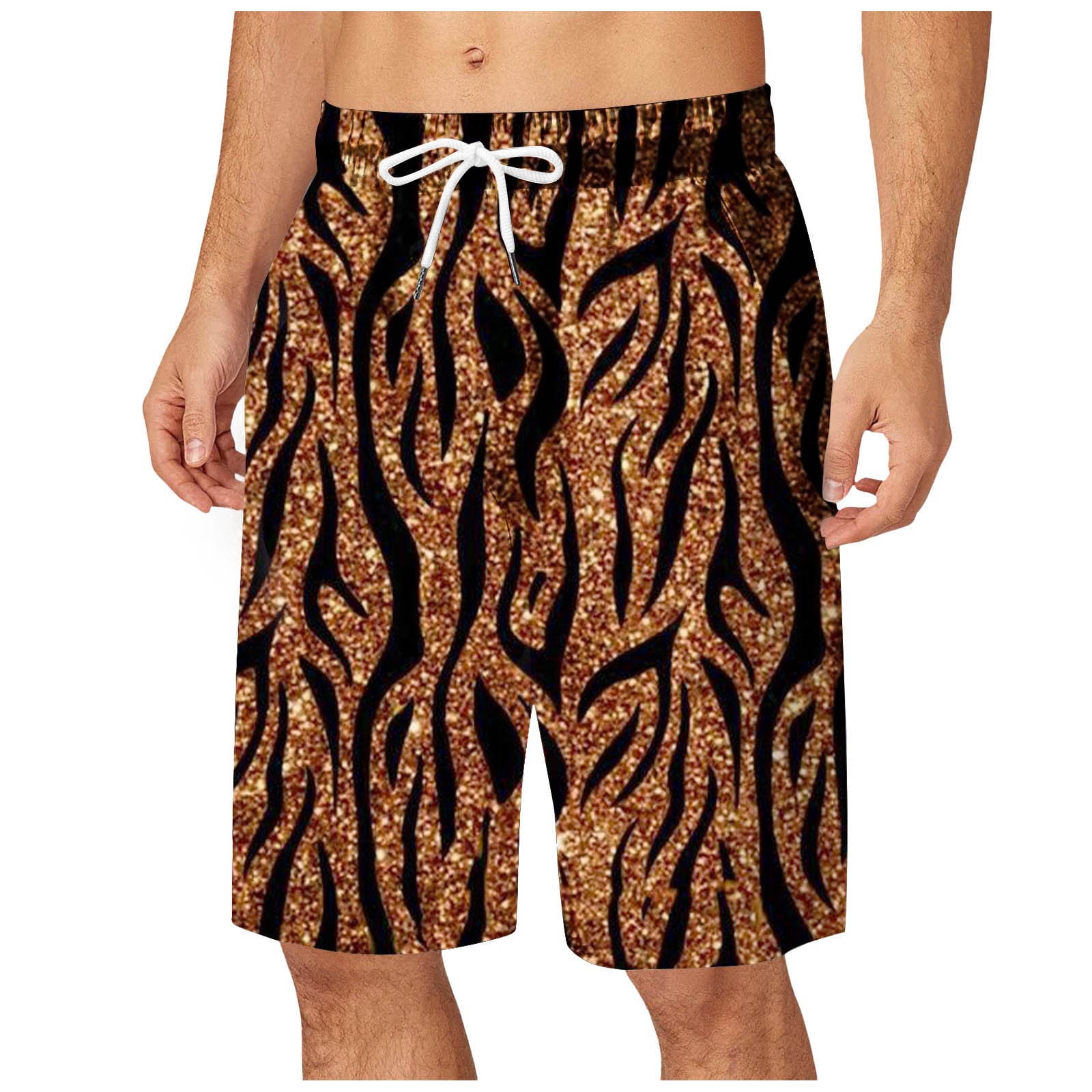 Men's Swim Trunks 5 Inch Inseam Bathing Suit Hawaiian Swimsuits Mesh