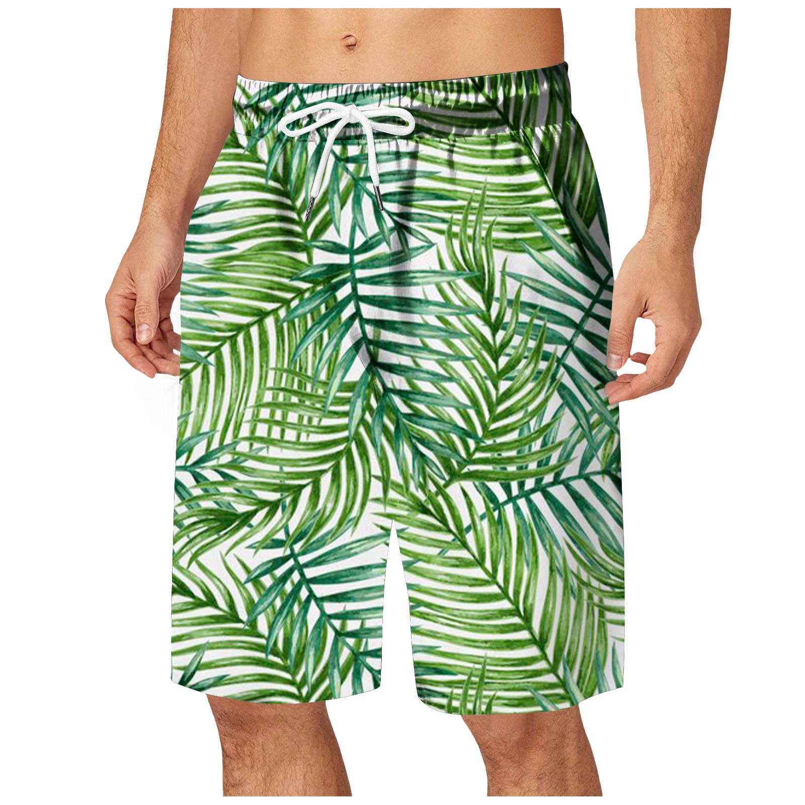Men's Swim Trunks 5 Inch Inseam Bathing Suit Hawaiian Swimsuits Mesh