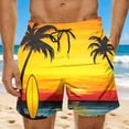 thumbnail image 1 of Men's Swim Trunks Athletic Bathing Quick Dry Drawstring Elastic Waist Beach Shorts with Pockets Multicolor M, 1 of 8
