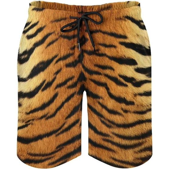 Men's Swim Trunks Bathing Suits Funny Tiger Print Quick Dry Board Shorts