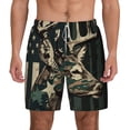 thumbnail image 1 of Men's Swim Trunks Beach Board Shorts Bathing Suits 3D Swimsuit Deer Camo American Flag Camouflage, 1 of 7