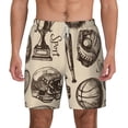 thumbnail image 1 of Men's Swim Trunks Beach Board Shorts Bathing Suits 3D Swimsuit Sport Baseball Football Basketball, 1 of 7