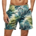 thumbnail image 1 of Men's Swim Trunks Big & Tall Casual Summer Graphic Printed Elastic Waist Drawstring Loose Fit Beach Shorts (XXL, Multicolor), 1 of 6