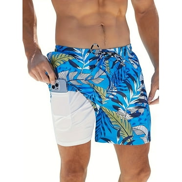 Men's Swim Trunks Board Shorts With Cool Printed Design Casual Bathing Suits Lightweight Beach Shorts