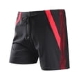 thumbnail image 1 of Men's Swim Trunks Competitive Swim Racing Team Swimsuit Lightweight Elastic Waist Swimming Shorts Upf 50+ Red XXXL, 1 of 2
