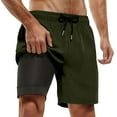 thumbnail image 1 of Men's Swim Trunks Compression Liner Board Shorts Bathing Suit With Zipper Pockets For Beach Surf Swimming, 1 of 2