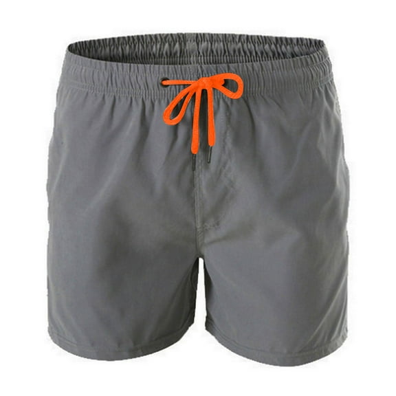 Men's Swim Trunks Drawstring Swimming Board Shorts Summer Beach Shorts for Men Relaxed Fit Quick Dry No Mesh Liner Solid Fashion