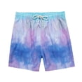 thumbnail image 1 of Men's Swim Trunks Elastic Quick Dry With Pockets Bathing Suits No Mesh Lining Beach Shorts Purple L, 1 of 6
