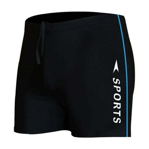 Men's Swim Trunks - Elastic Waist, Quick-Dry Fabric, Color-Block Stripe Design for Beach/Summer Vacation