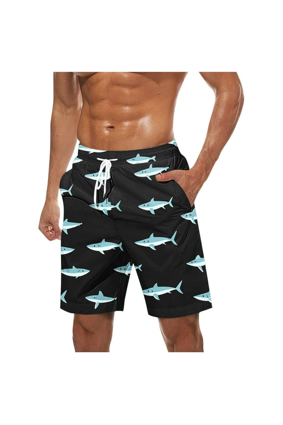 Men's Swim Trunks Fashion Contrast Quick Dry Lounge Short Lace up Elastic Waist Beach Shorts Sweatpant