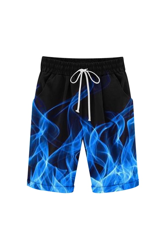 Men's Swim Trunks Hawaiian Bathing Lining Suit Swimsuits Beach Shorts with Pockets