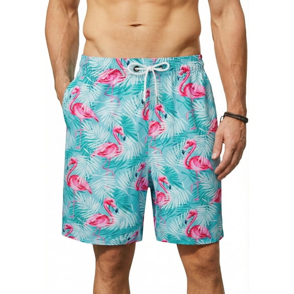 Men's Swim Trunks,Mesh Lining Quick Dry with Pockets Beach Shorts Hawaiian Bathing Suits Swim Pants