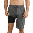 thumbnail image 1 of Men's Swim Trunks Mowujeit Quick Dry Beach Swim Shorts for Men with Mesh Lining for Surf Grey S-4XL, 1 of 8