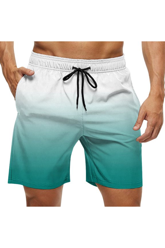 Men's Swim Trunks Quick Dry Bathing Suit Swimming Board Shorts Mesh Lining Beach Swimwear Lake Green Dive