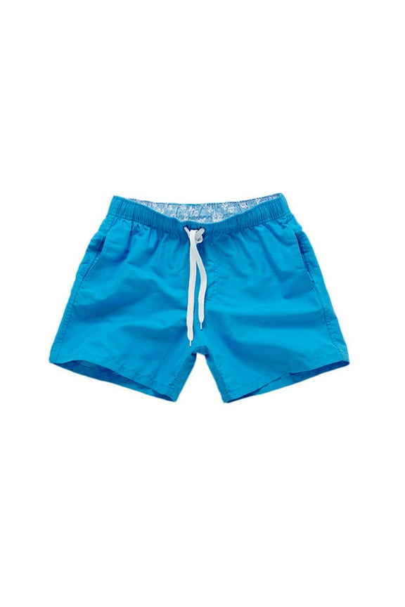 Men's Swim Trunks Quick Dry Beach Pants Plain Three Quarter Pants Loose Swim Shorts Workout