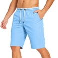 thumbnail image 1 of Men's Swim Trunks Quick Dry Board Shorts Lightweight Elastic Waist with Striped Band Drawstring Mesh Lining and Side Pockets for Beach Vacation Surfing Swimming Water Sports, 1 of 8